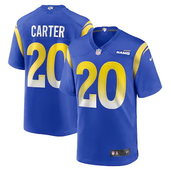 mens nike tj carter royal los angeles rams game player 